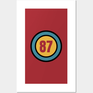 The Number 87 - eighty seven - eighty seventh - 87th Posters and Art